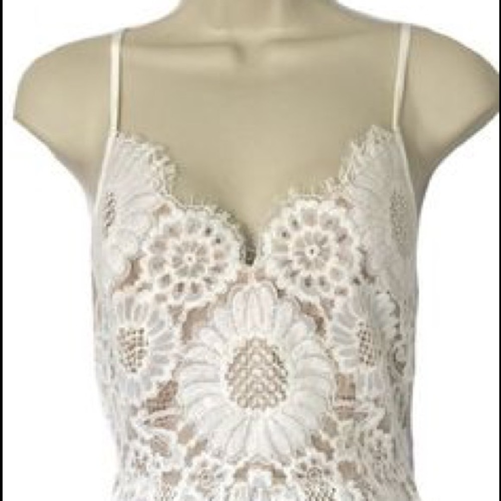 Trina Turk Alcott Ivory Lace Spaghetti Strap